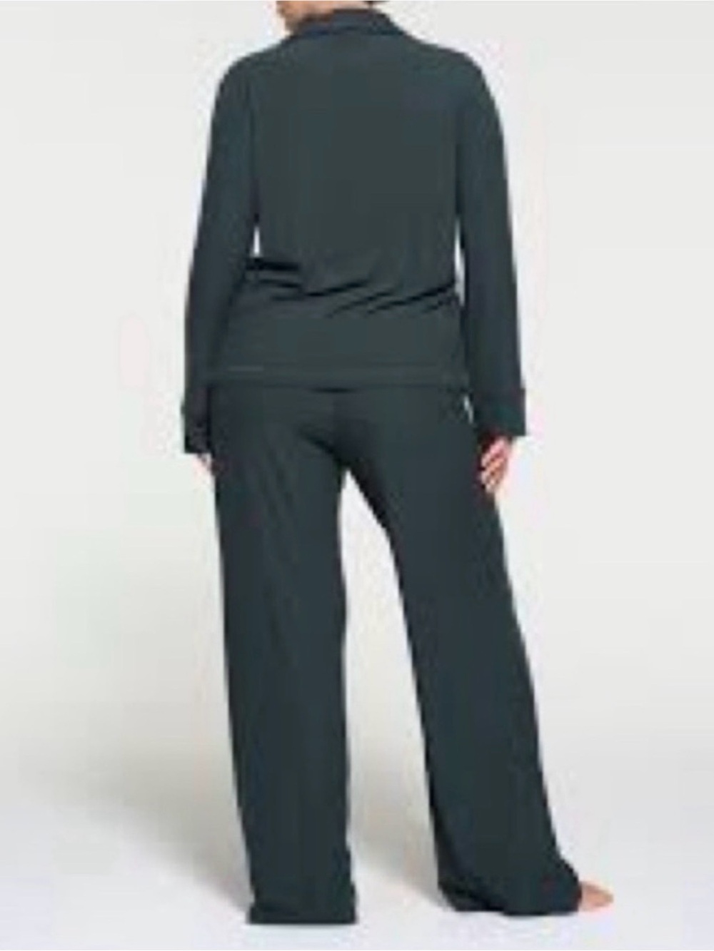 SKIMS RIB Long-Sleeve Button Pajama Set CYPRESS NWOT - Picture 2 of 3